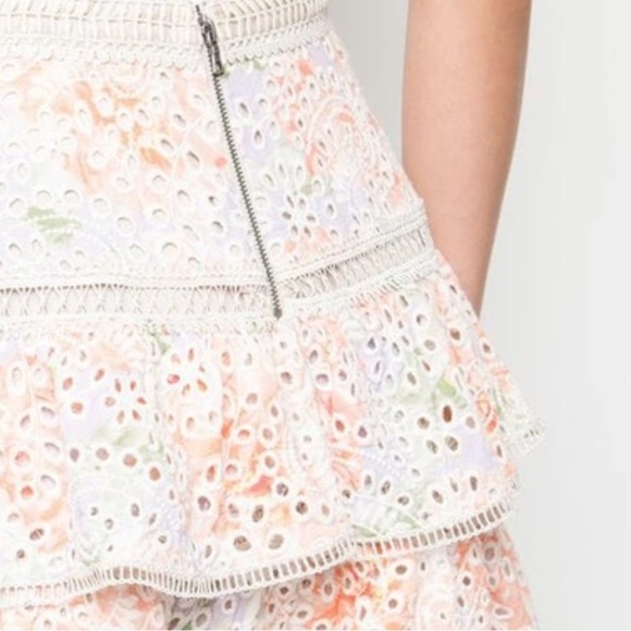 Alice and Olivia Kirsten Embroidered Eyelet Skirt - Picture 4 of 11